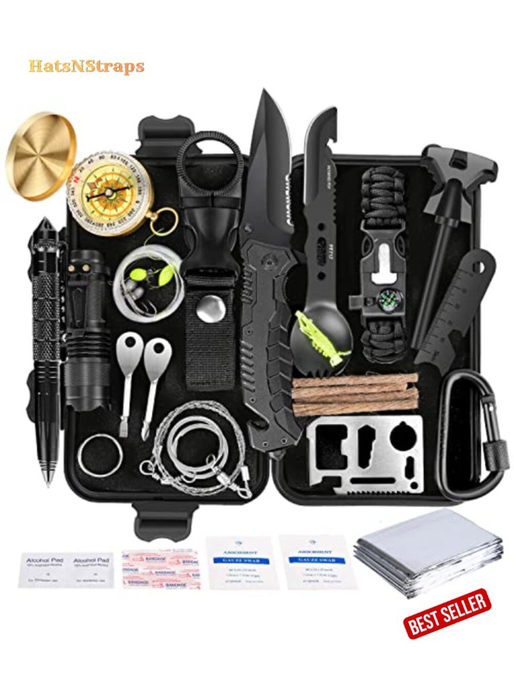 35-in-1 Survival Kit First Aid Emergency Gear Outdoor Camping Hiking Tool Set